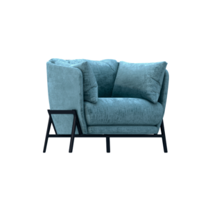 Green chair with hard backrest