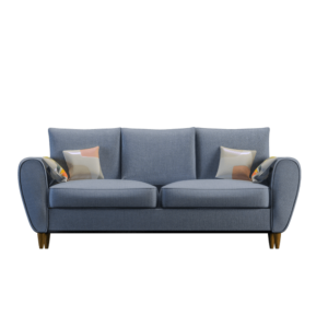 Navy blue low sofa for relaxation